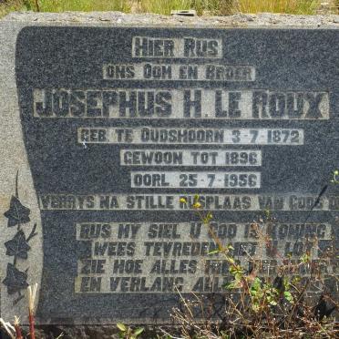 ROUX Josephus H., le 1872-1956