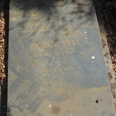 ROUX Maria E. nee NEL 1887-1980