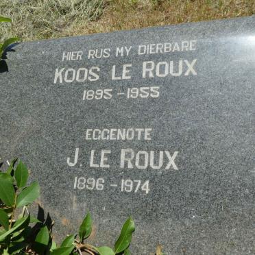 ROUX Koos, le 1895-1955 &amp; J. 1896-1974