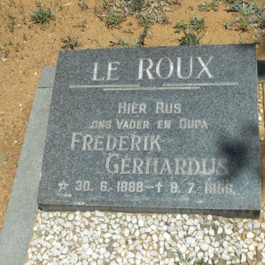 ROUX Frederik Gerhardus, le 1888-1959