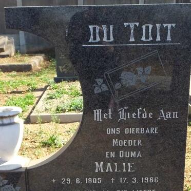 TOIT Jannie, du 1905-1982 &amp; Malie 1905-1986