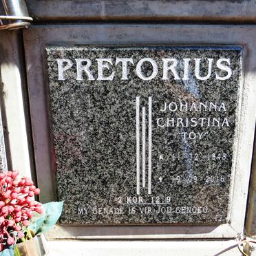 PRETORIUS Johanna Christina 1948-2016