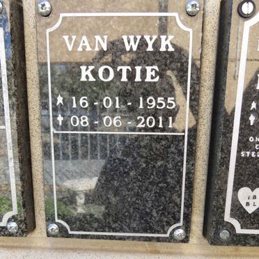 WYK Kotie, van 1955-2011