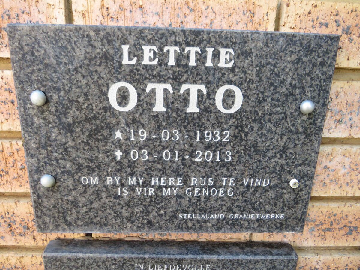 OTTO Lettie 1932-2013