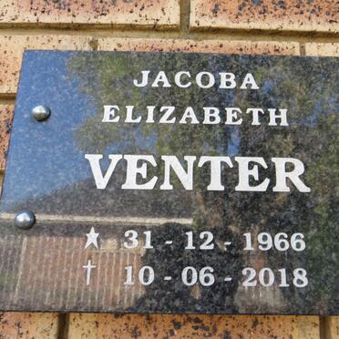 VENTER Jacoba Elizabeth 1966-2018