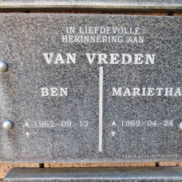 VREDEN Ben, van 1962- & Marietha 1969- 