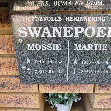 SWANEPOEL Mossie 1946-2021 & Martie 1955-2022