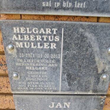MULLER Helgart Albertus 1971-2013