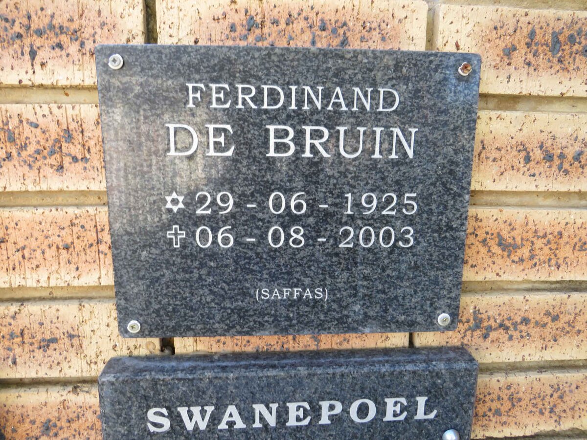 BRUIN Ferdinand, de 1925-2003 