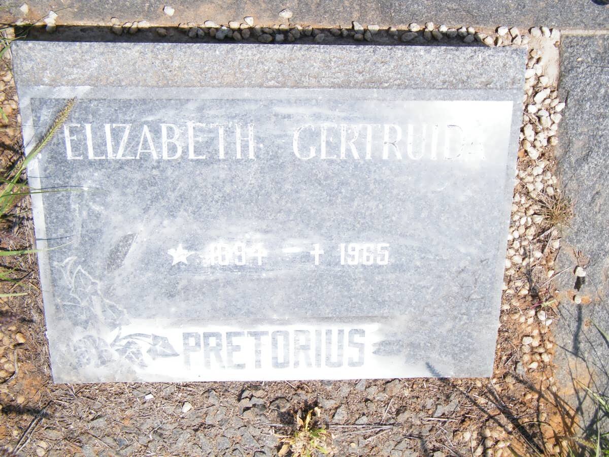 PRETORIUS Elizabeth Gertruida 1965