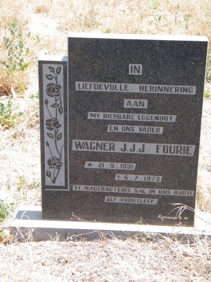 FOURIE Wagner J.J.J. 1931-1973