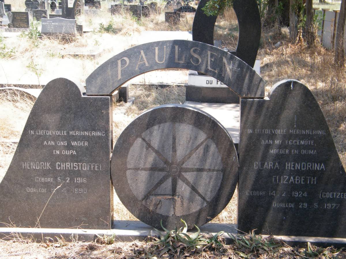 PAULSEN Hendrik Christoffel 1916-1990 & Clara Hendrina Elizabeth COETZEE 1924-1977