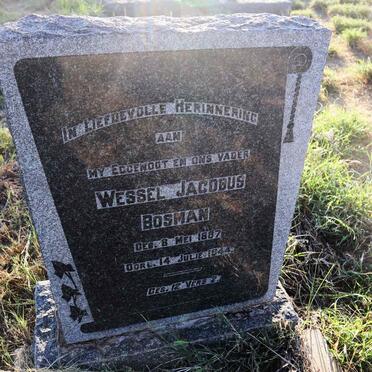 BOSMAN Wessel Jacobus 1887-1944