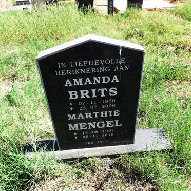 BRITS Amanda 1950-2006 :: MENGEL Marthie 1951-2010