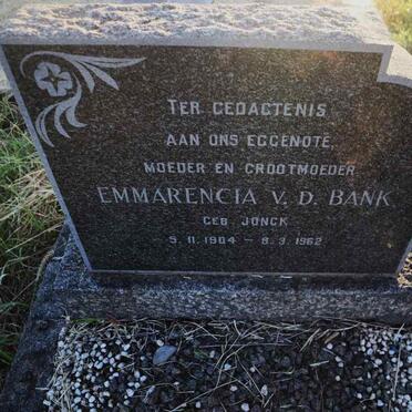 BANK Emmarencia, v.d. nee JONCK 1904-1962