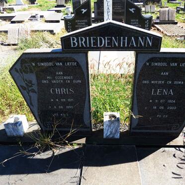 BRIEDENHANN Chris 1921-1990 & Lena 1924-2003