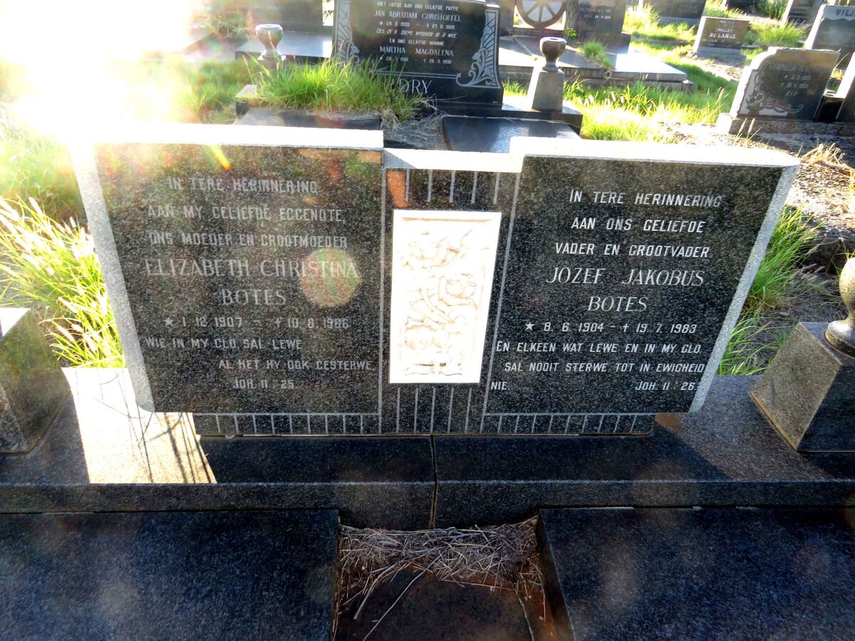 BOTES Jozef Jakobus 1904-1983 & Elizabeth Christina 1907-1966