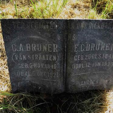 BRUWER E.C. 1841-1923 & C.A. VAN STRAATEN 1846-1921