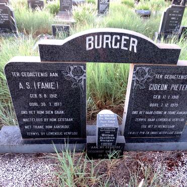 BURGER A.S. 1912-1977 & Gideon Pieter 1918-1979 :: BURGER Willem Jacobus 1939-2010_1