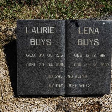 BUYS Laurie 1915-1991 & Lena 1916-1997
