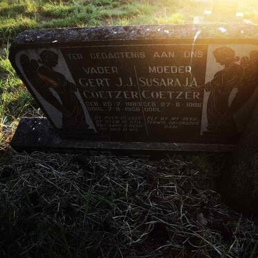 COETZER Gert J.J. 1883-1958 & Susara J.A. 1888- 