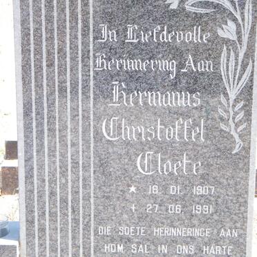 CLOETE Hermanus Christoffel 1907-1991