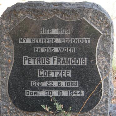 COETZEE Petrus Francois 1888-1944