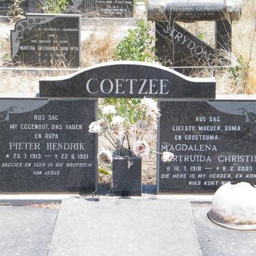 COETZEE Pieter Hendrik 1913-1981 &amp; Magdalena Gertruida Christina 1918-2007