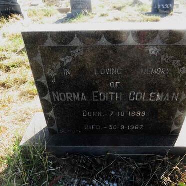 COLEMAN Norma Edith 1889-1967