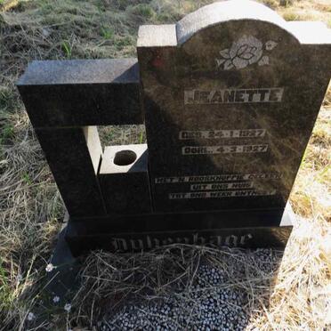 DUVENHAGE Jeanette 1927-1927