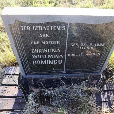DOMINGO Christina Willemina nee FERRIS 1926-1959