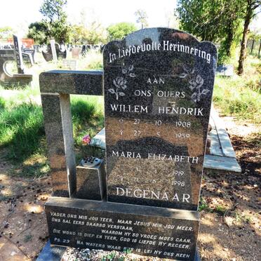 DEGENAAR Willem Hendrik 1908-1959 & Maria Elizabeth 1919-1998