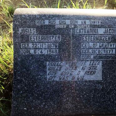 ESTERHUIZEN Josias 1876-1948 & Catharina Jacoba MCCARTHY 1877- 