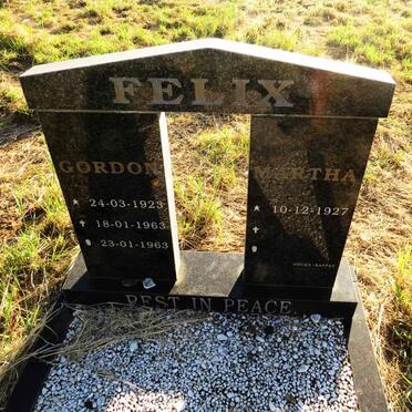 FELIX Gordon 1923-1963 & Martha 1927- 