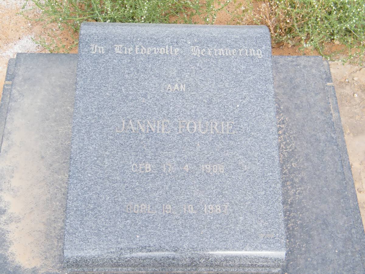 FOURIE Jannie 1906-1987