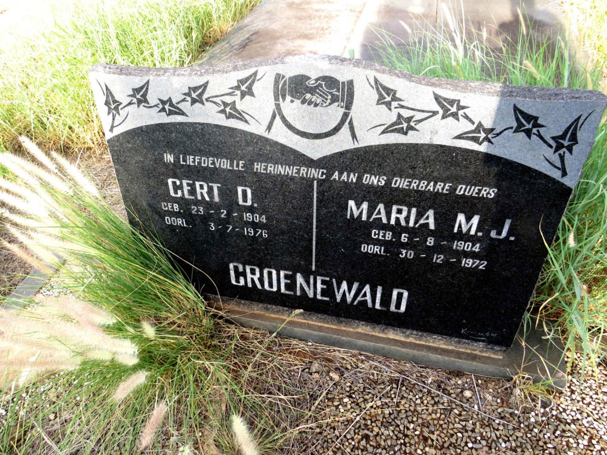 GROENEWALD Gert D. 1904-1976 & Maria M.J. 1904-1972