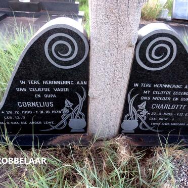 GROBBELAAR Cornelius 1900-1978 & Charlotte 1905-1977