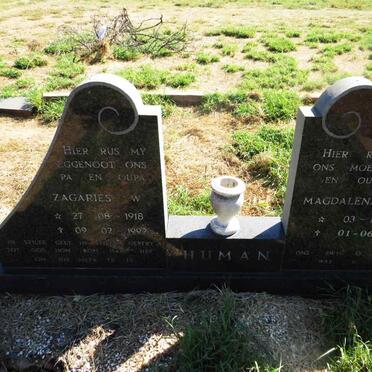 HUMAN Zagaries W. 1918-1992 & Magdalena A.J.J. 1932-2008