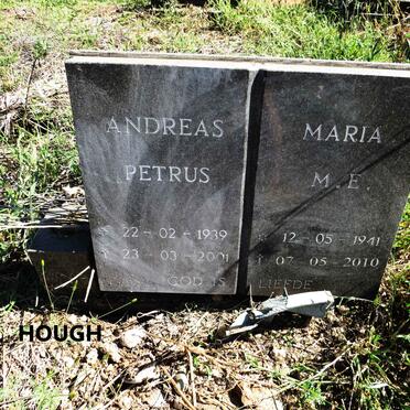 HOUGH Andreas Petrus 1939-2001 & Maria M.E. 1941-2010