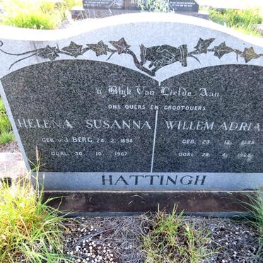 HATTINGH Willem Adriaan 1888-1968 & Helena Susanna v.d. BERG 1894-1967