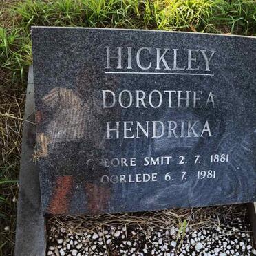HICKLEY Dorothea Hendrika 1881-1981