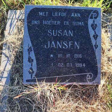 JANSEN Susan 1916-1994