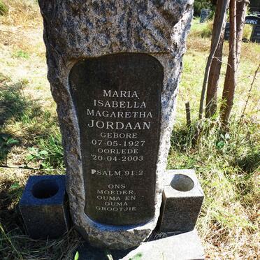 JORDAAN Maria Isabella Magaretha 1927-2003