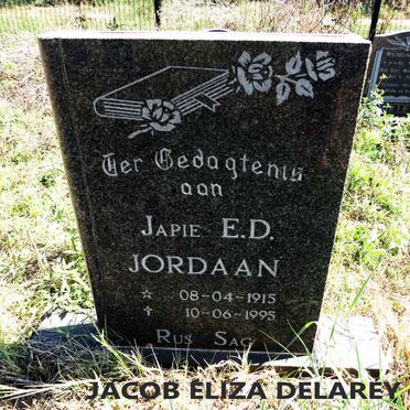 JORDAAN Jacob Eliza Delarey 1915-1995