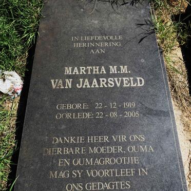 JAARSVELD Martha M.M., van 1919-2005