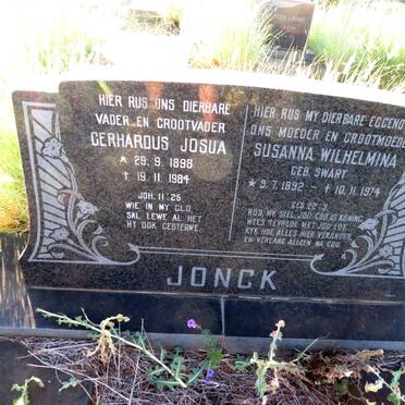 JONCK Gerhardus Josua 1898-1984 & Susanna Wilhelmina SWART 1892-1974