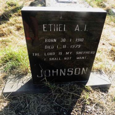 JOHNSON Ethel A.I. 1910-1979