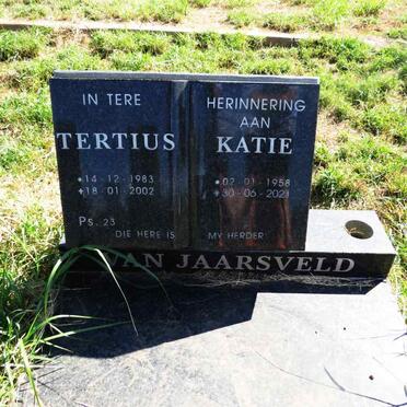JAARSVELD Katie, van 1958-2021 :: JAARSVELD Tertius, van 1983-2002