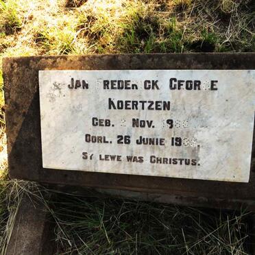 KOERTZEN Jan Frederick George 1868-1935