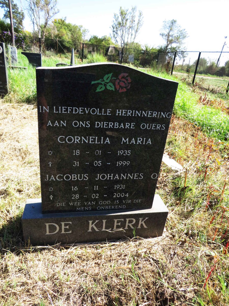 KLERK Jacobus Johannes O., de 1931-2004 & Cornelia Maria 1935-1999